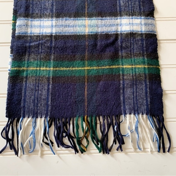 Acrylic Plaid Scarf V. FRAAS The Scarf Source German Blue and Green Soft - Picture 8 of 10